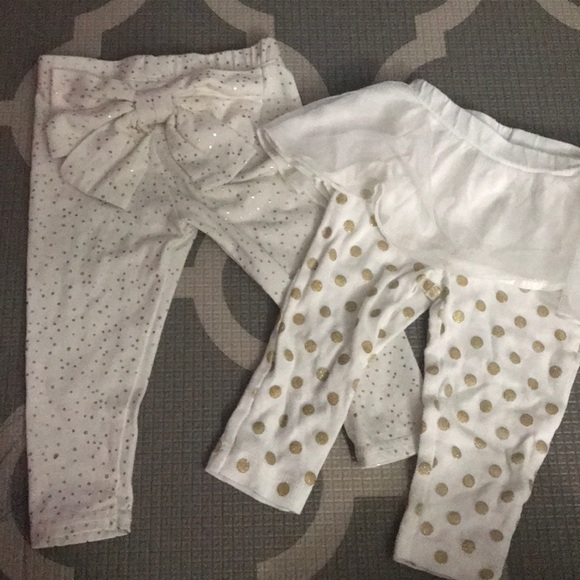 baby girl gold leggings